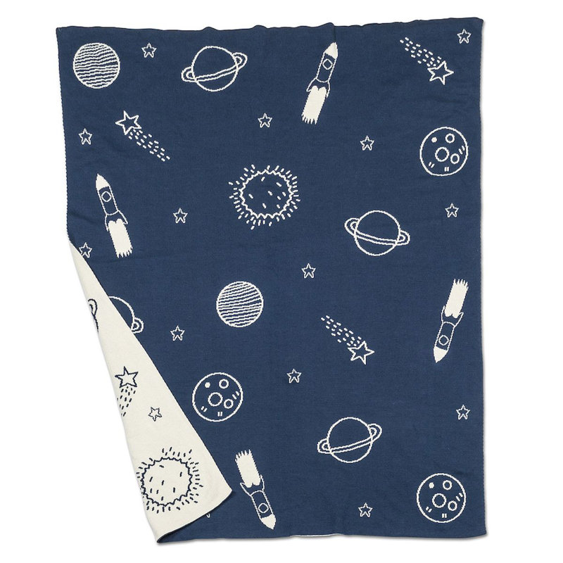 Jeté 100% coton Lilo Rockets & Planets