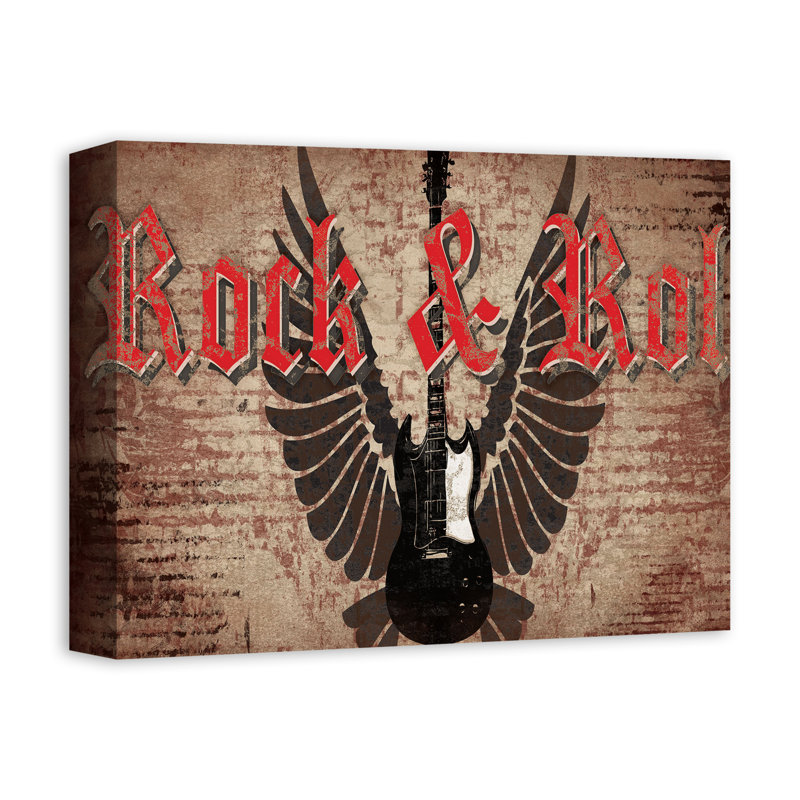 Rock and Roll - Sans cadre, H 11 po x l 14 po x P 1,25 po