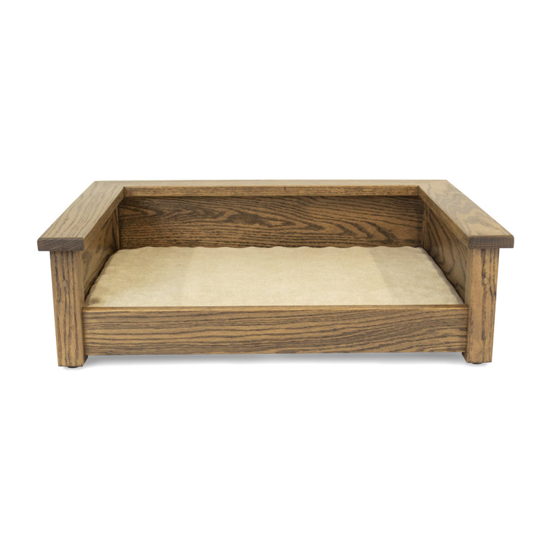 Small Elevated Orthopedic Red Oak Pet Bed