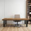 Bureau rectangulaire en bois massif épaissi-115166717
