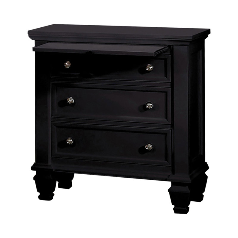 Caprice 29'' W Nightstand, Black