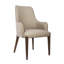 Fauteuil taupe en chenille et similicuir Belmont