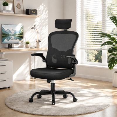 Inbox Zero Mesh Office Chair with Headrest