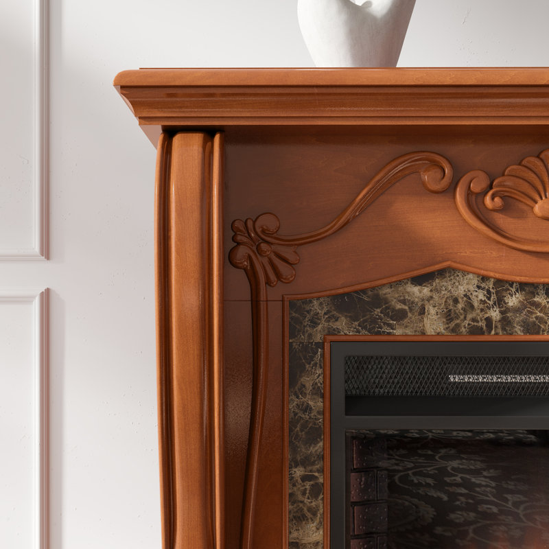 Cardona Electric Fireplace With Faux Marble