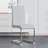 Modern Faux Leather Cantilever Dining Chairs with Chrome Base (Set of 2)-2116302571