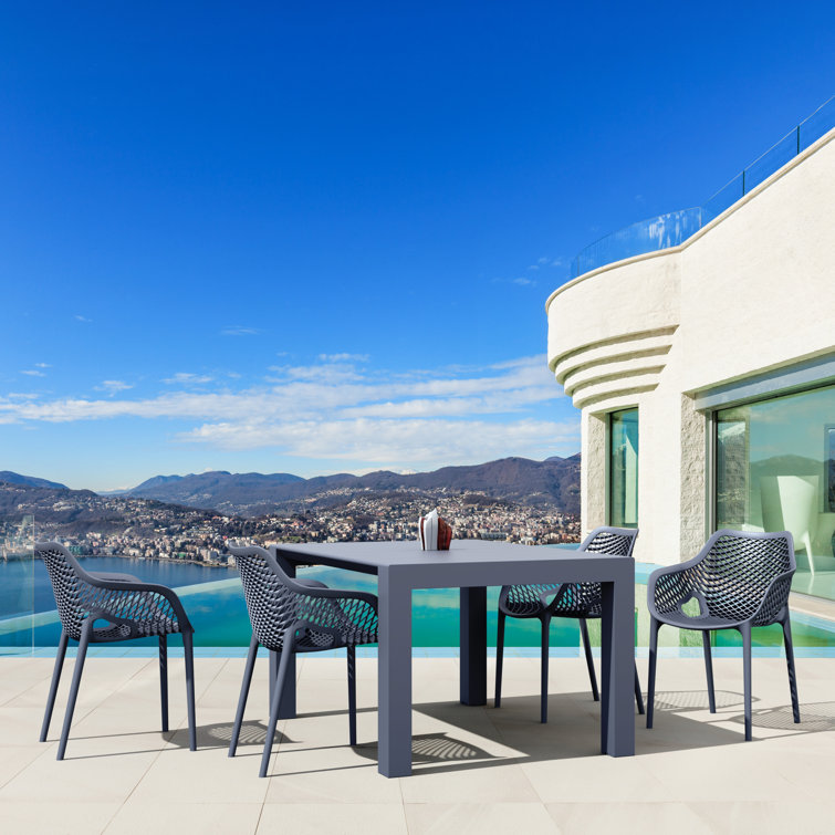 Asherton 4 - Person Patio Dining Set with Extendable Rectangular Table