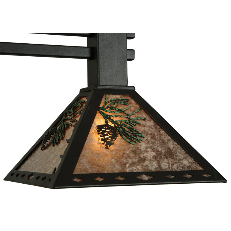46" L Winter Pine Tall Pines 3 Lt Pool Table Lights, 30''