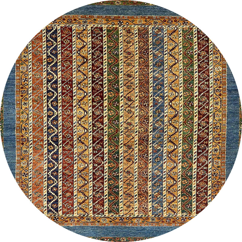 Abstract Indoor Rug, Round 4'