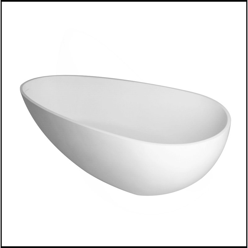 59 Inch Small Size Solid Surface Freestanding Bathroom Bathtub