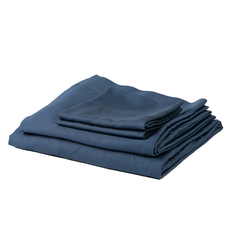 Bamboo Twill Sheet Set, King, Denim Blue