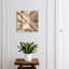 Key cabinet, Opens to the left, 30x30x5, Black, Geometric wooden panels in nature, 