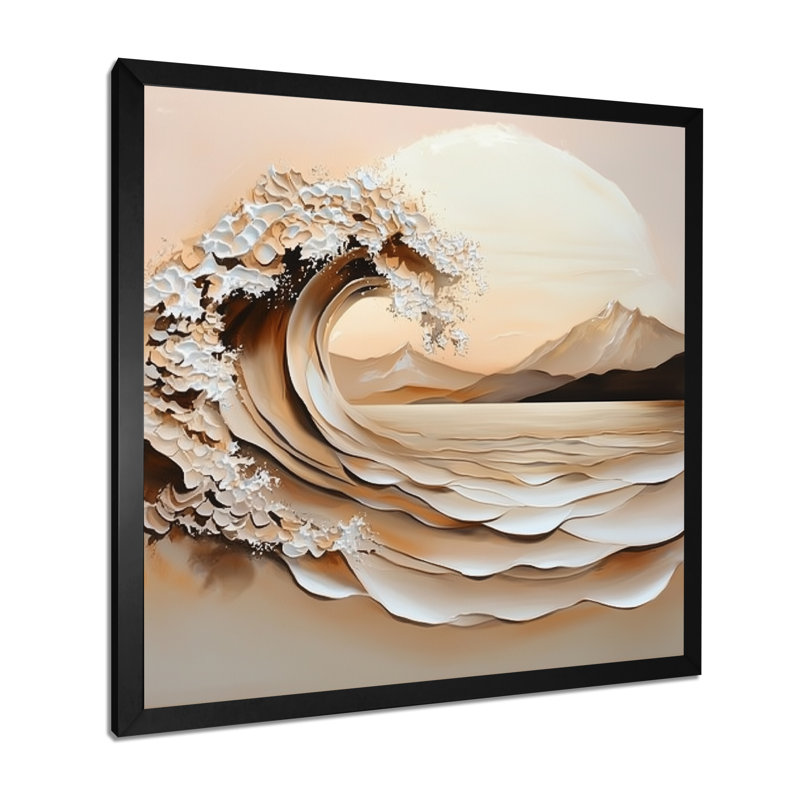 «Thunderous Waves In The Atlantic III - Coastal Beach», impression murale, H 16 po x l 16 po, Noir