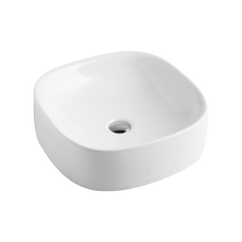 Lavabo de salle de bain vasque carré en céramique Wild White