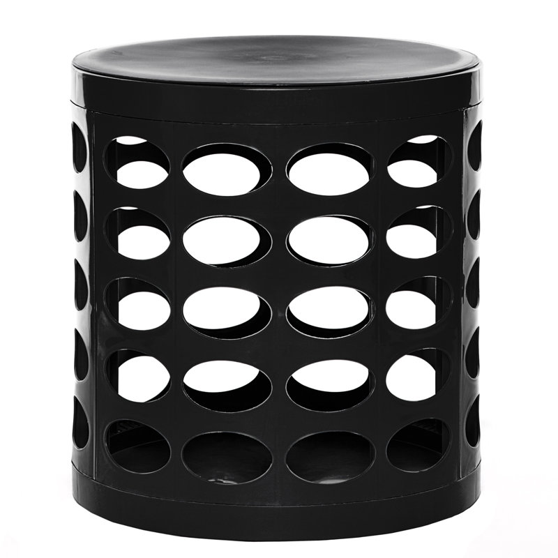 Upholstered Ottoman, Black