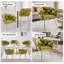 Ensemble de 8 chaises de salle à manger rembourrées en velours Modern-292601918