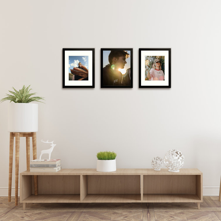 Latitude Run® Black Gallery Wall Picture Frame 11x14 Matted for 8x10  Pictures Photos, Artworks, Prints