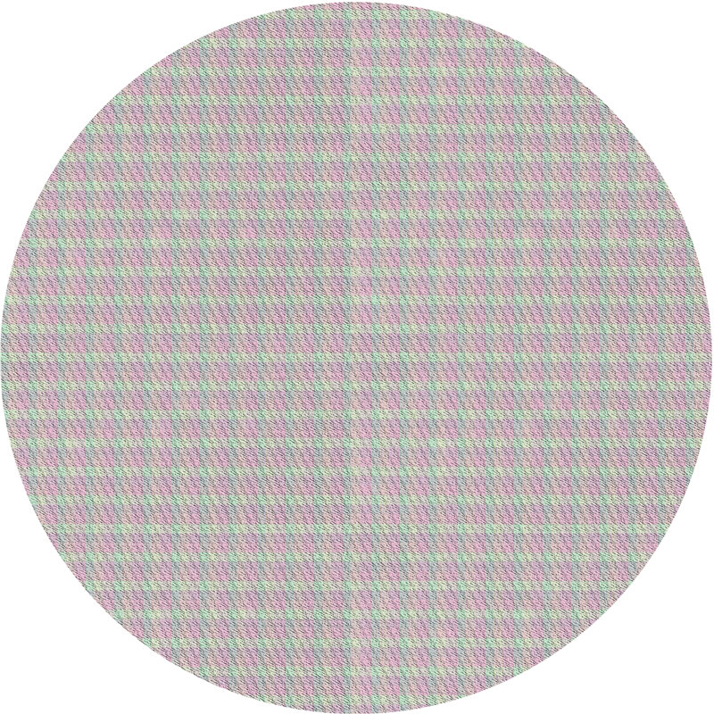 Tapis décoratif rose géométrique Sansa, Rond 5 pi