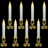 LED Flickering Window Candles With Timer - 8.5" - Set Of 8