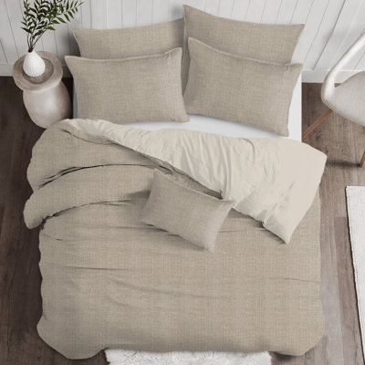 Lynnin Natural Linen Comforter Set