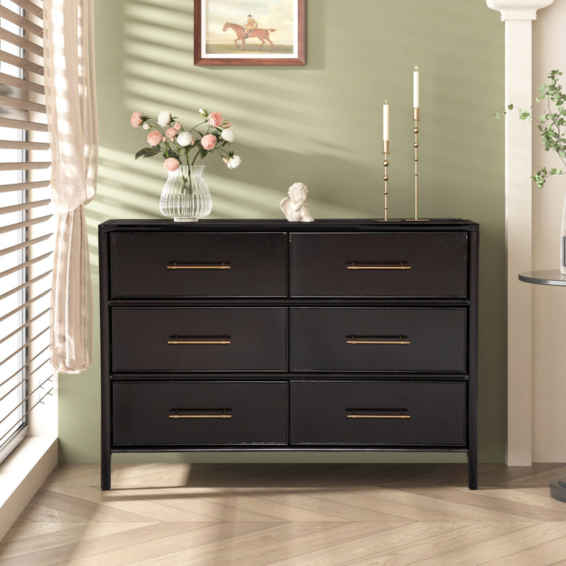Armoire de rangement 48 po avec 6 tiroirs Vantor, Marron foncé