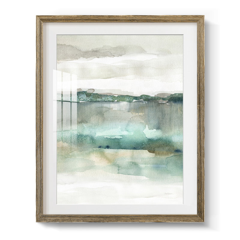 Soft Inspiration IV Framed Print, White, Walnut Framed Paper