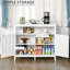 Buffet buffet avec 2 portes et tablettes réglables, blanc - espace généreux pour les assiettes Accessoires quotidiens dans la console