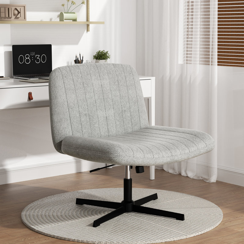 Chaise de travail avec siège rembourré Walsunny, Gris