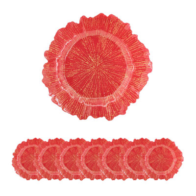 Ensemble de 8 assiettes de récif en plastique, 13 po