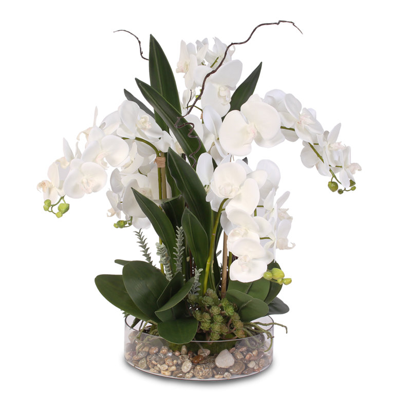 Silk Orchids Arrangement in Pot