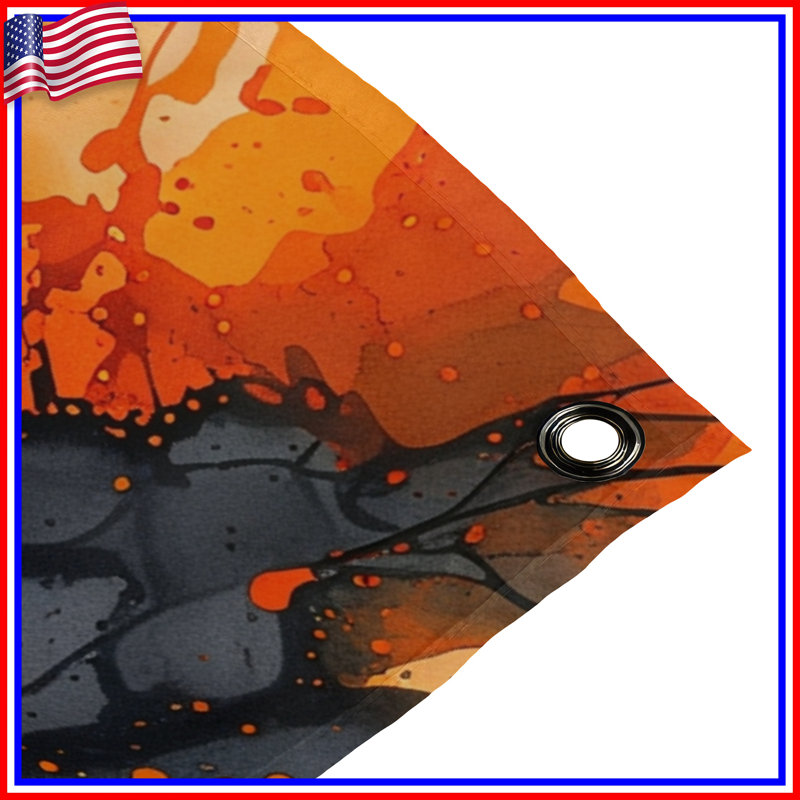 Tapisserie murale «Abstract Art» - Art mural, 68in H x80in W with 4 Grommets