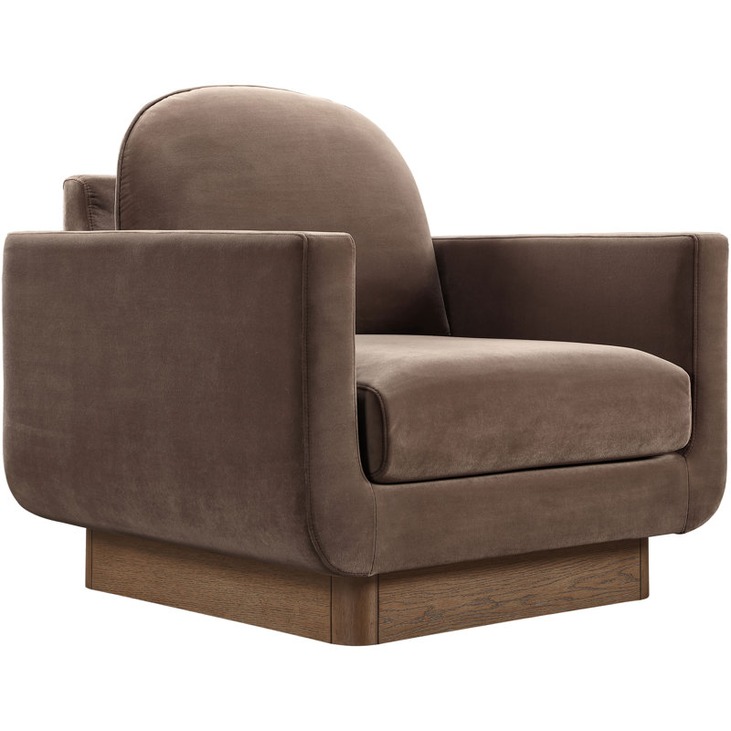 Fauteuil d'appoint Diviento, Brown Velvet