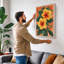 Hibiscus in Gold Botanical - Wrapped Canvas-1545310880-1545310906