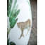 Tabouret de jardin en céramique à motif jungle