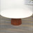 Mid-Century Modern Round Coffee Table Stone Marble Effect Wooden Pedestal Table For Living Room & Home Decor-800592968-800670362-788503315