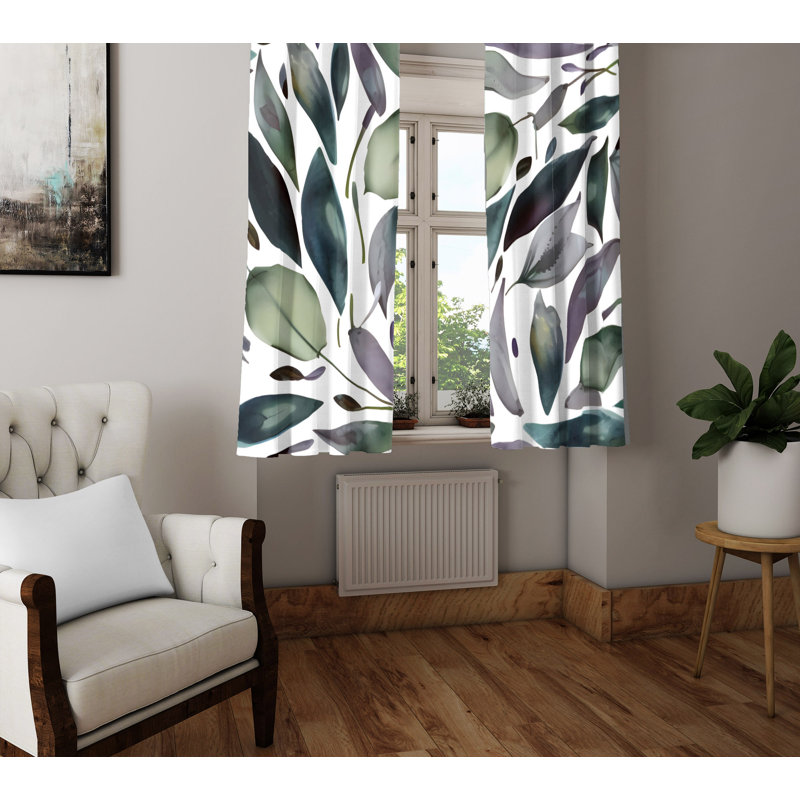 Paire de rideaux semi-transparents en polyester Dezzie, L 20 po x L 52 po