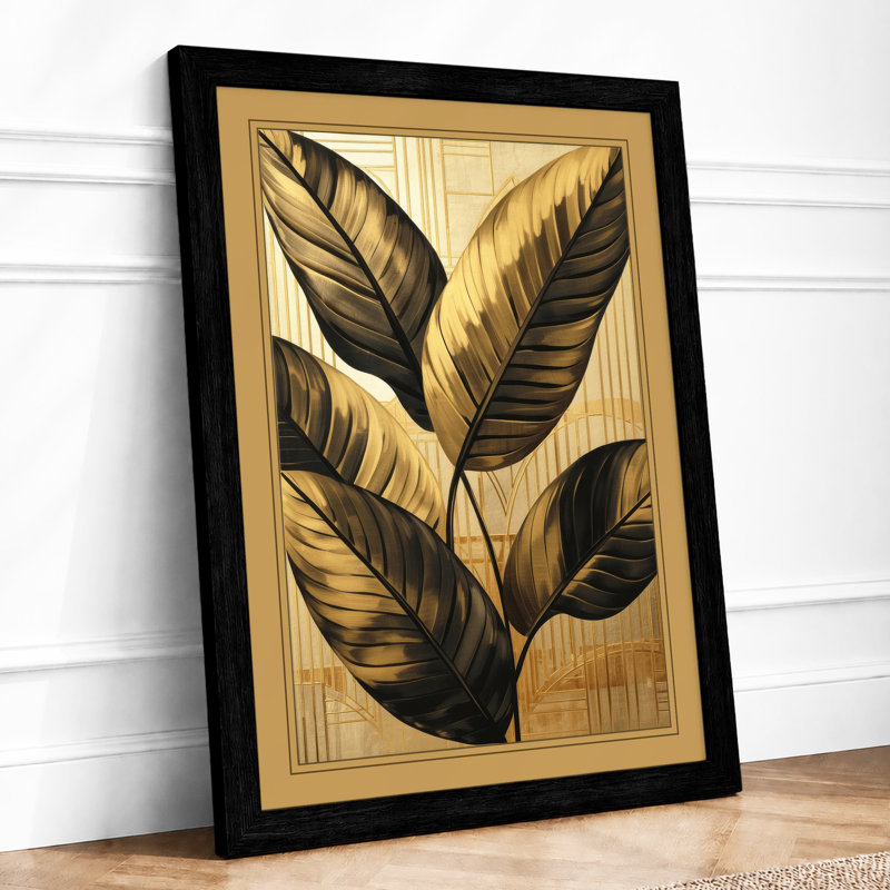 Veined Leaves Study Botanical - Print, A1 - 84.1 x 59.4 cm, Black