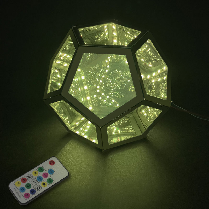 Infinity Dodecahedron Magic 6.3" LED Table Lamp