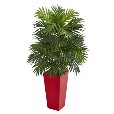 40'' Faux Palm Plant in Ceramic Planter