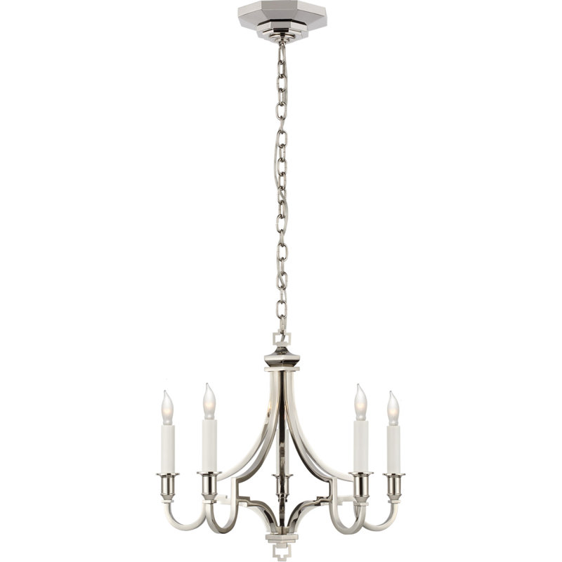 Chapman & Myers Mykonos Small Chandelier, Polished Nickel