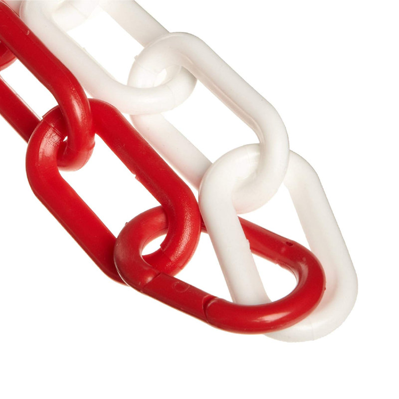 Chaîne en plastique, Rouge/blanc, H 1,93 po x l 1200 po x P 0,23 po