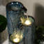 Fontaine de palmier en céramique avec lumière