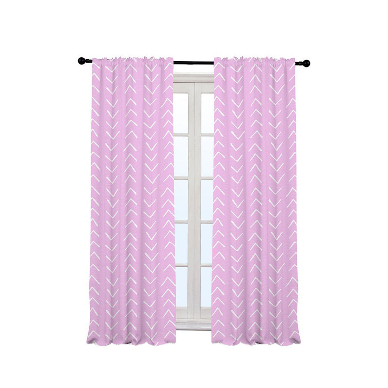 Bohemian Room Lined Single Panel Curtain, Pink, 140cm Width x 200cm Drop