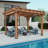 Ensemble de pergola d'extérieur en bois de cèdre 12 pi x 10 pi avec toit en treillis et PowerPort Backyard Discovery Beaumont
