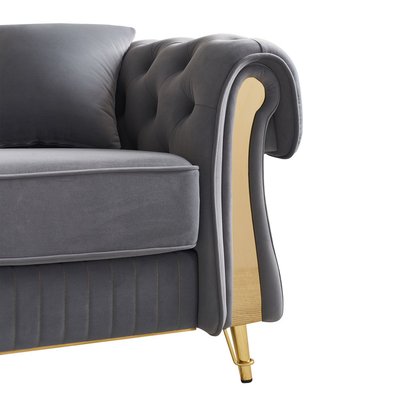 Canapé de salon Chesterfield, Grey