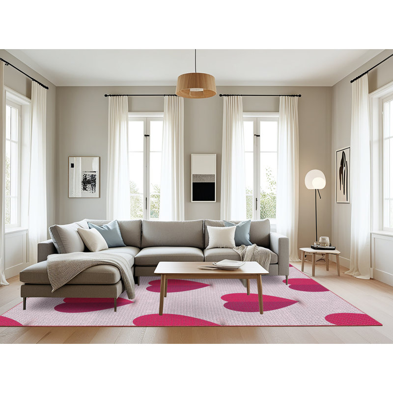 Tapis rose Hagan, Rectangle 8 pi x 10 pi