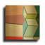«Angles No. 2» par Naomi Taitz Duffy, art mural en métal doré, 24 po x 24 po-133566780