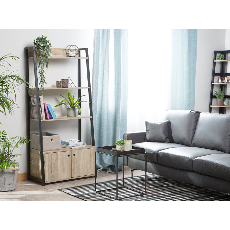 Griffie 160cm H x 70cm W Steel Ladder Bookcase