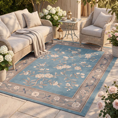 Tapis Kimberlite Floral Turquoise Crème Beige Antidérapant à poils courts Intérieur/Extérieur Adapté aux animaux domestiques Salon Chambre Salle à manger Entrée Couloir Bureau Peint Chinoiserie Branche Taupe Sable Cuisine Passage intensif Facile à nettoyer Imprimé Ultra Doux Bordure gansée Lavable