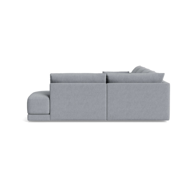 Eva Modular Corner Sectional, Performance Weave - Zinc, Right Hand Facing