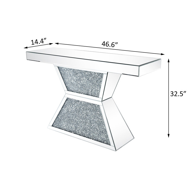 Console, miroir et faux diamants